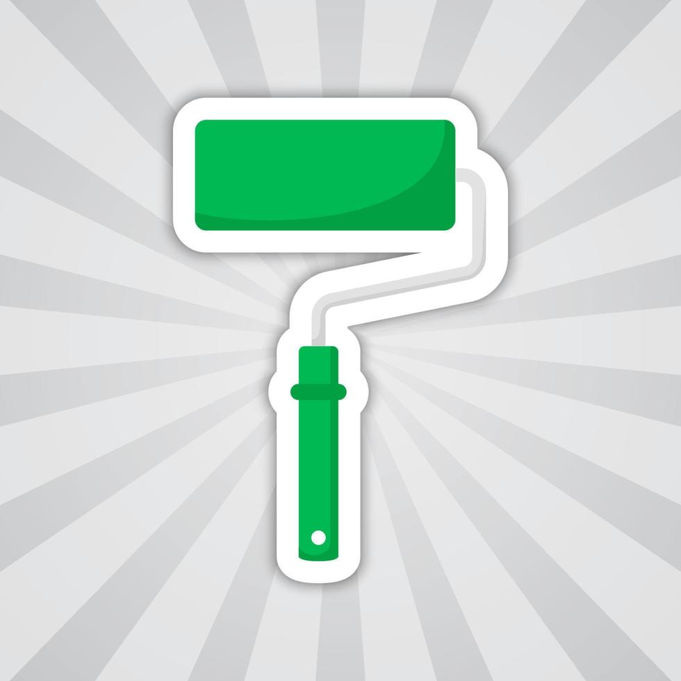 Note sticker with Paint Roller, vector