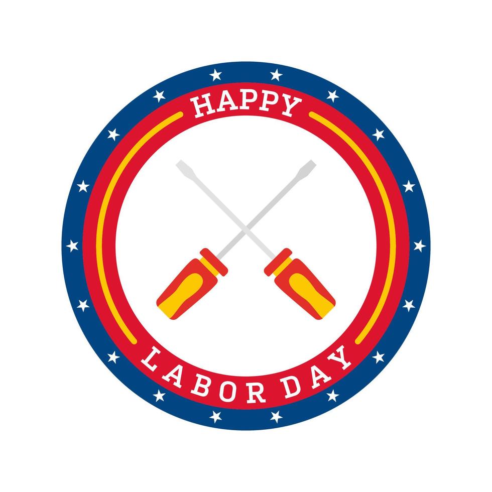 Happy Labor Day banner isolated on white background vector
