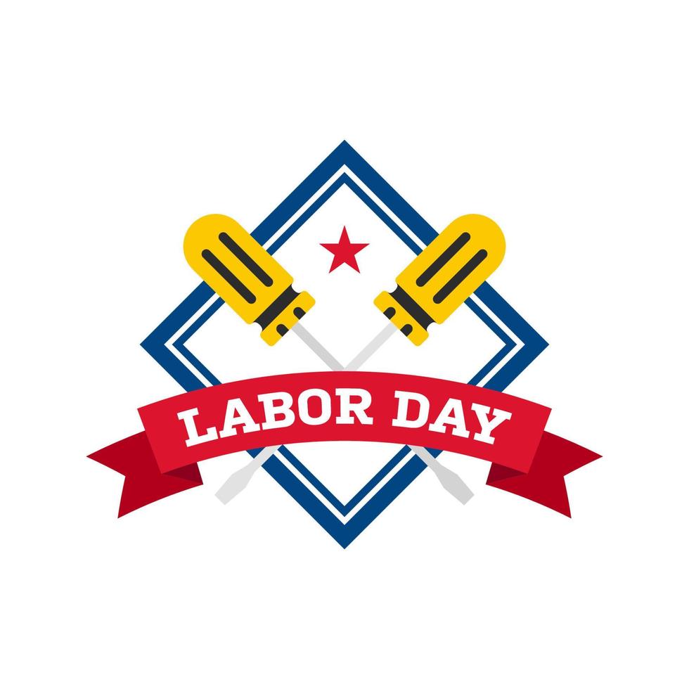 Happy Labor Day banner isolated on white background vector