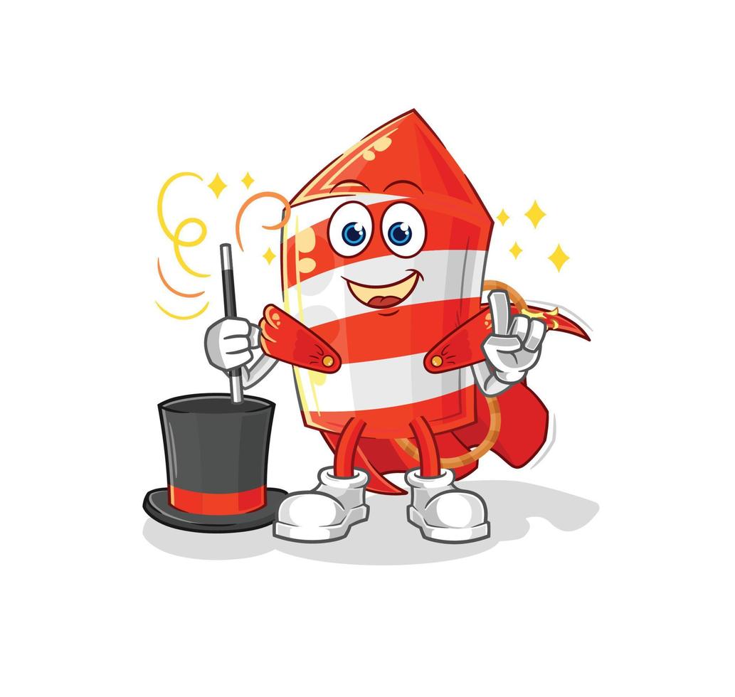 fireworks rocket character vector