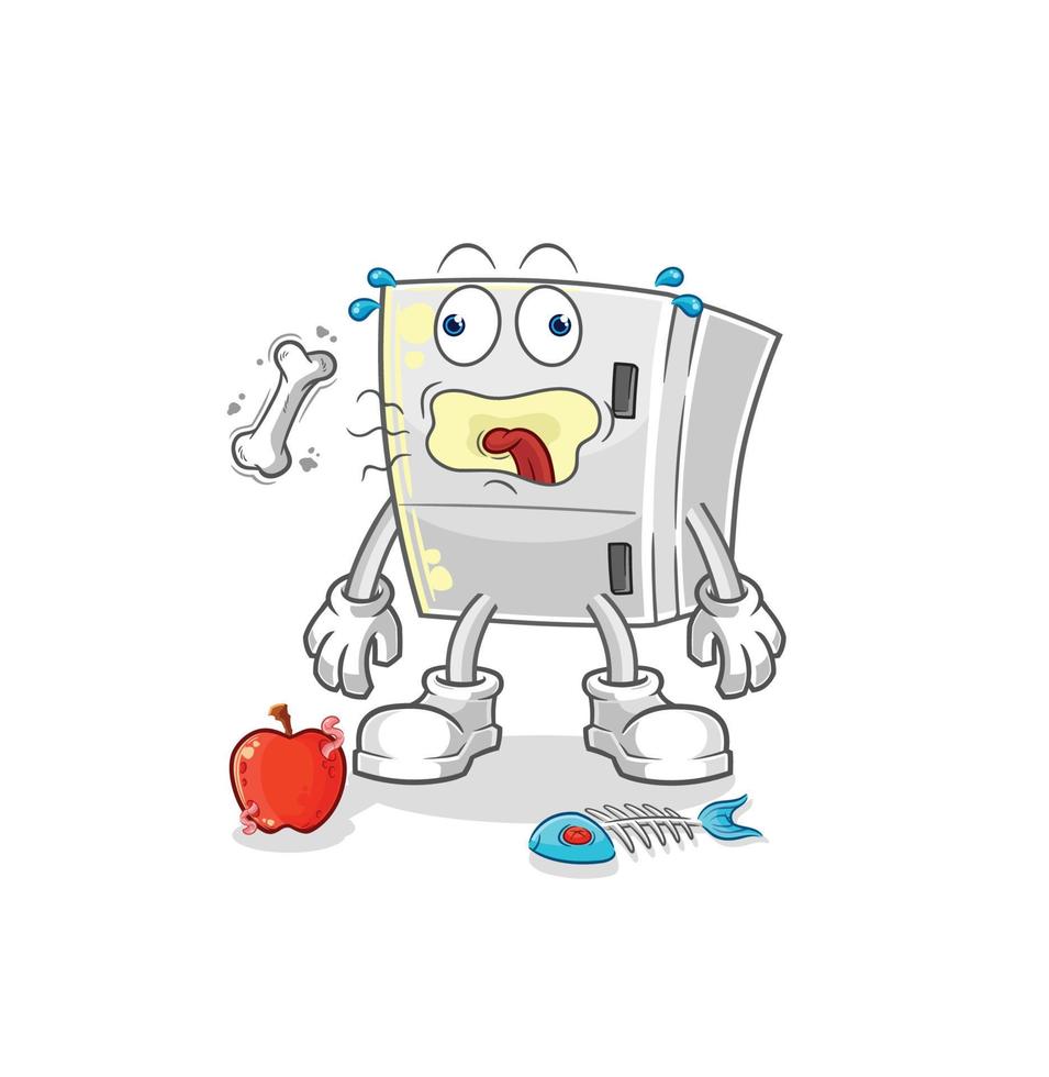 refrigerator mascot vector