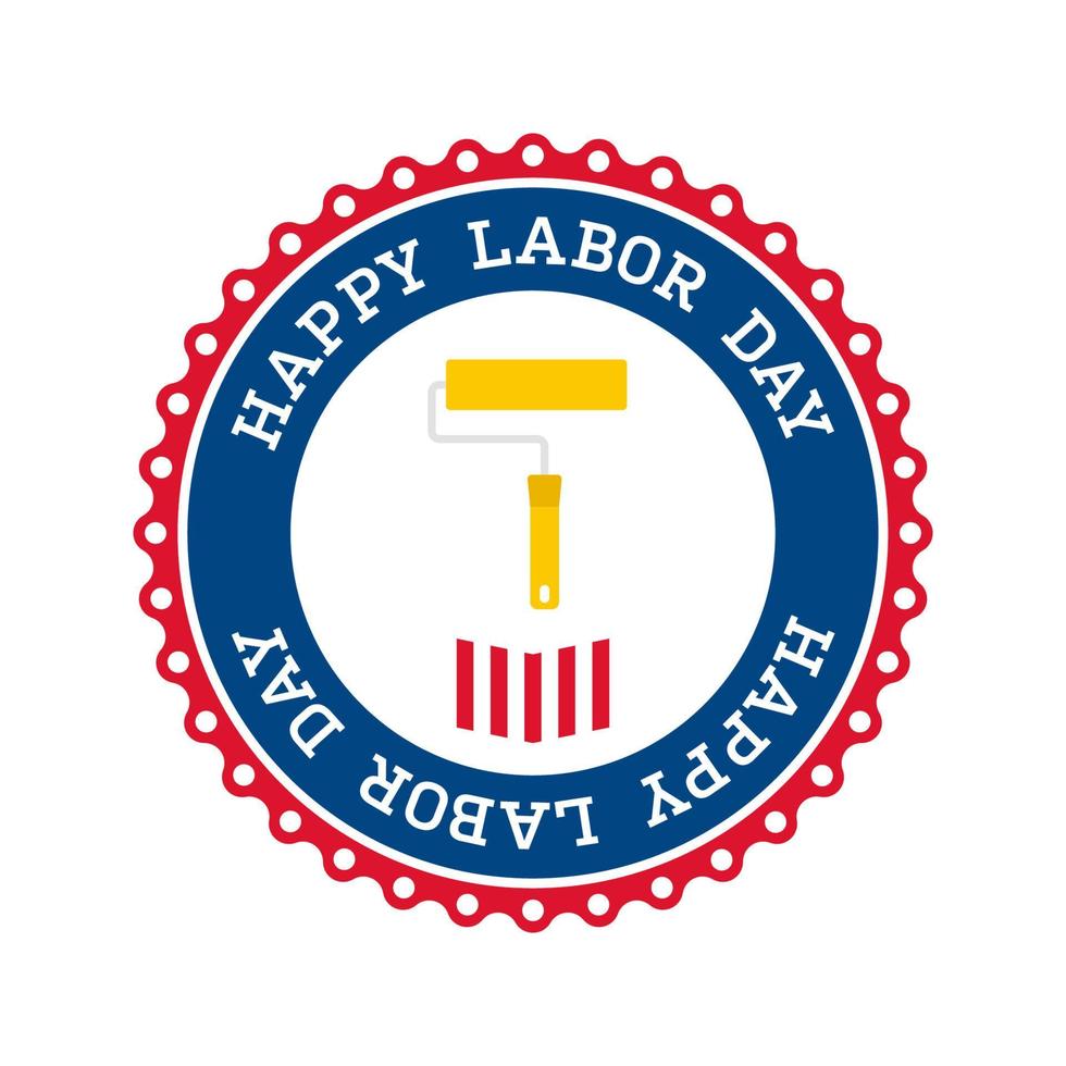 Happy Labor Day banner isolated on white background vector