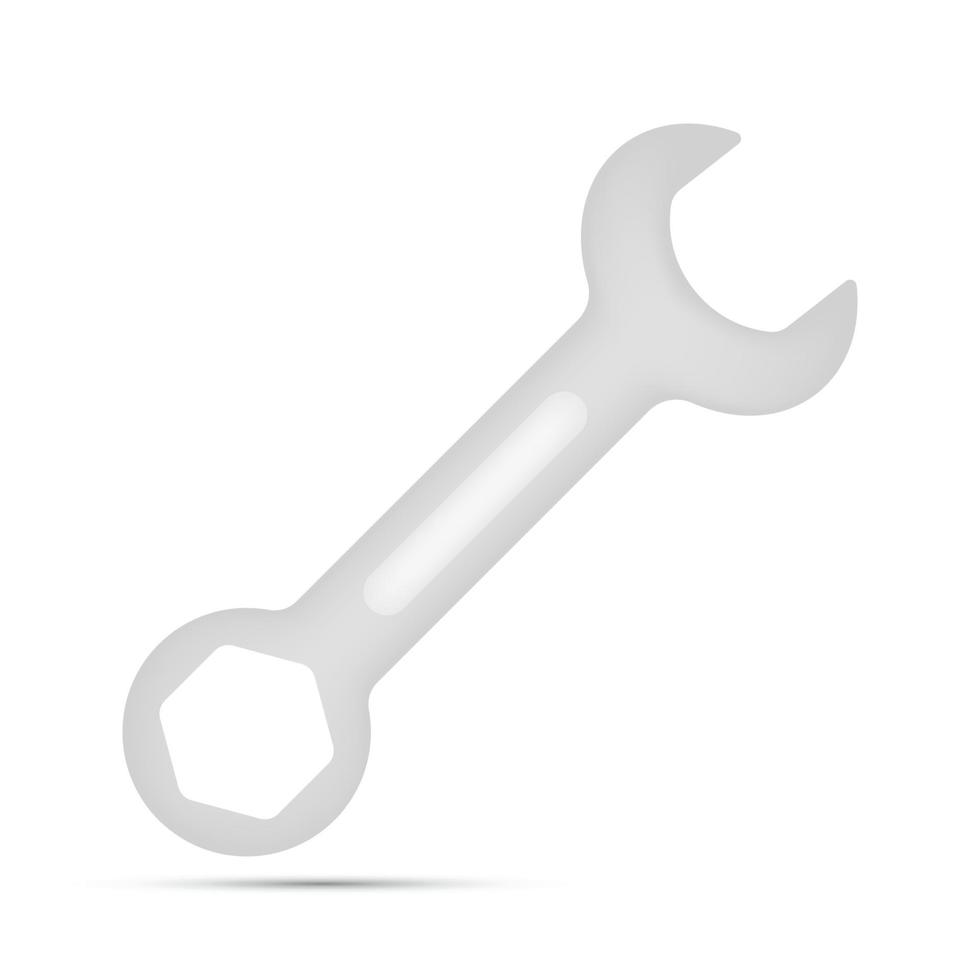 Spanner isolated on white background vector