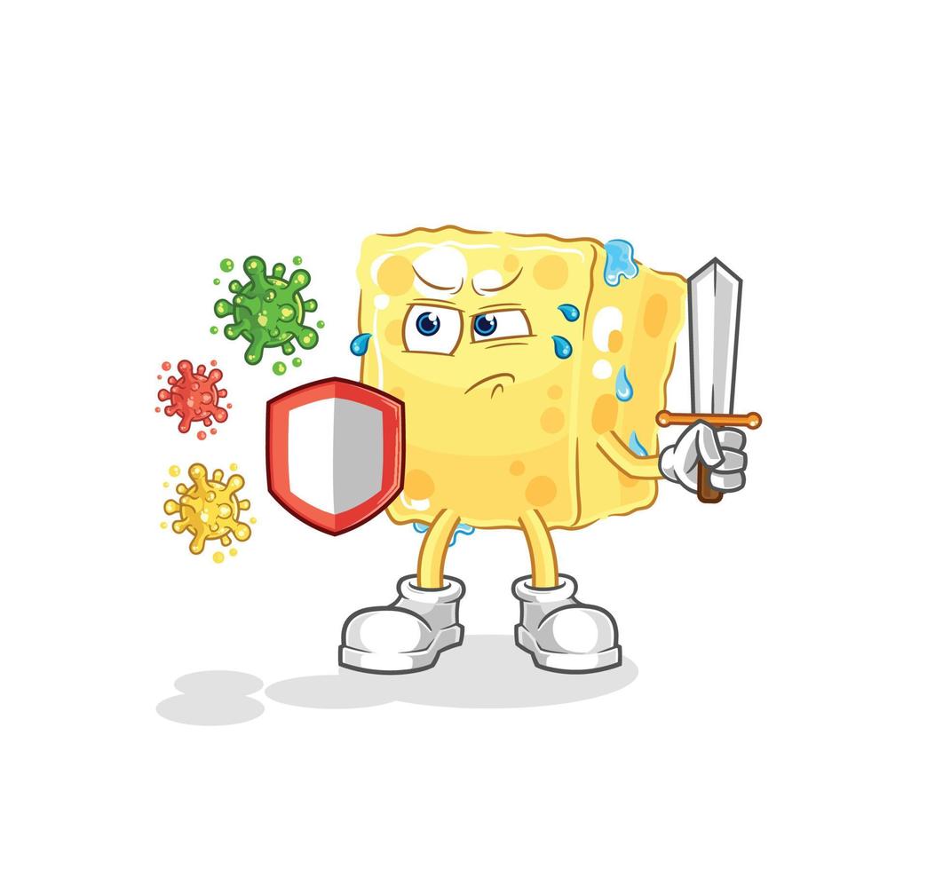 sponge character cartoon vector