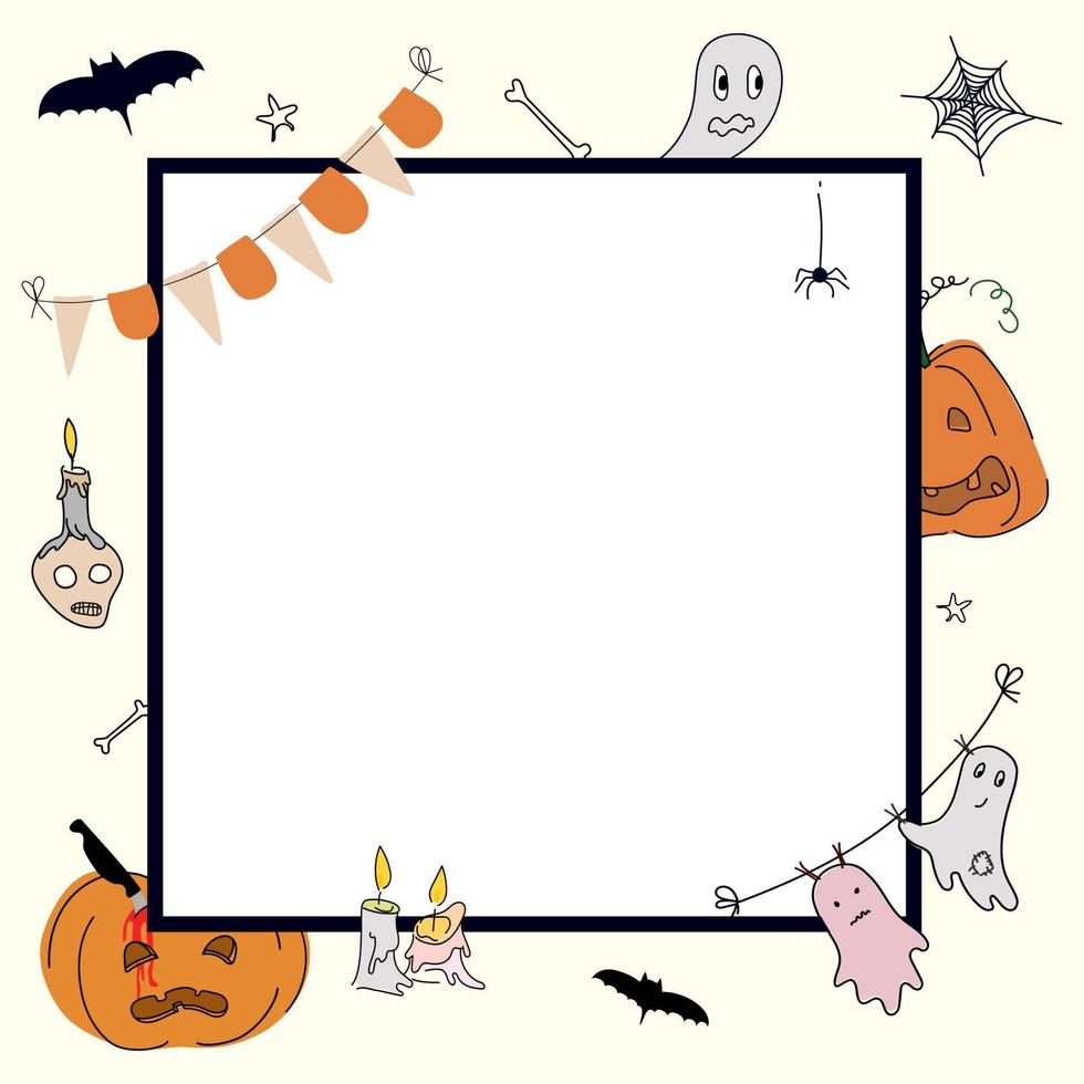 Halloween frame in abstract style. Celebration concept. vector