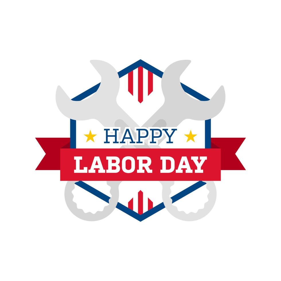 Happy Labor Day banner isolated on white background vector
