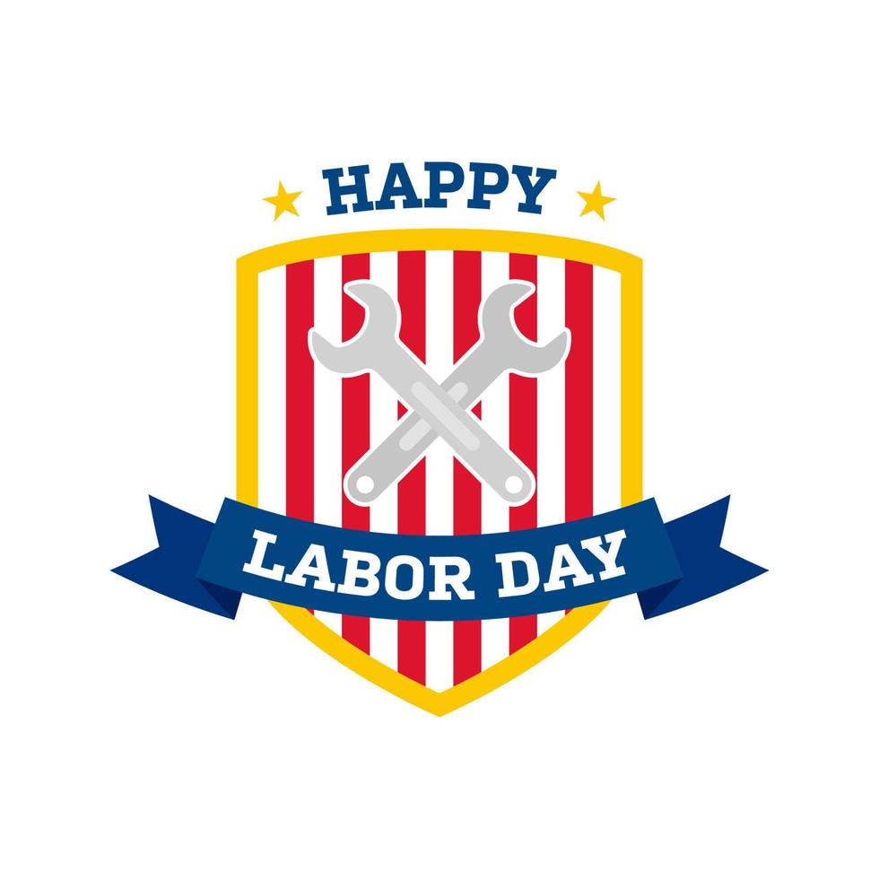 Happy Labor Day banner isolated on white background vector