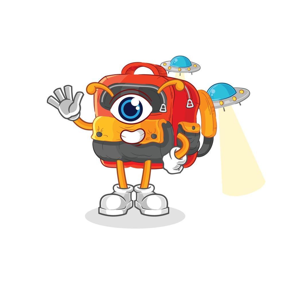 backpack cartoon vector