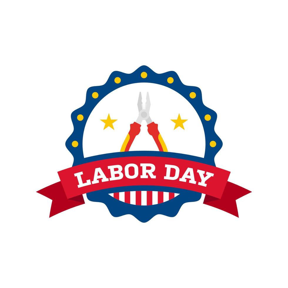 Happy Labor Day banner isolated on white background vector