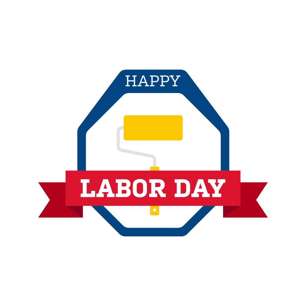 Happy Labor Day banner isolated on white background vector