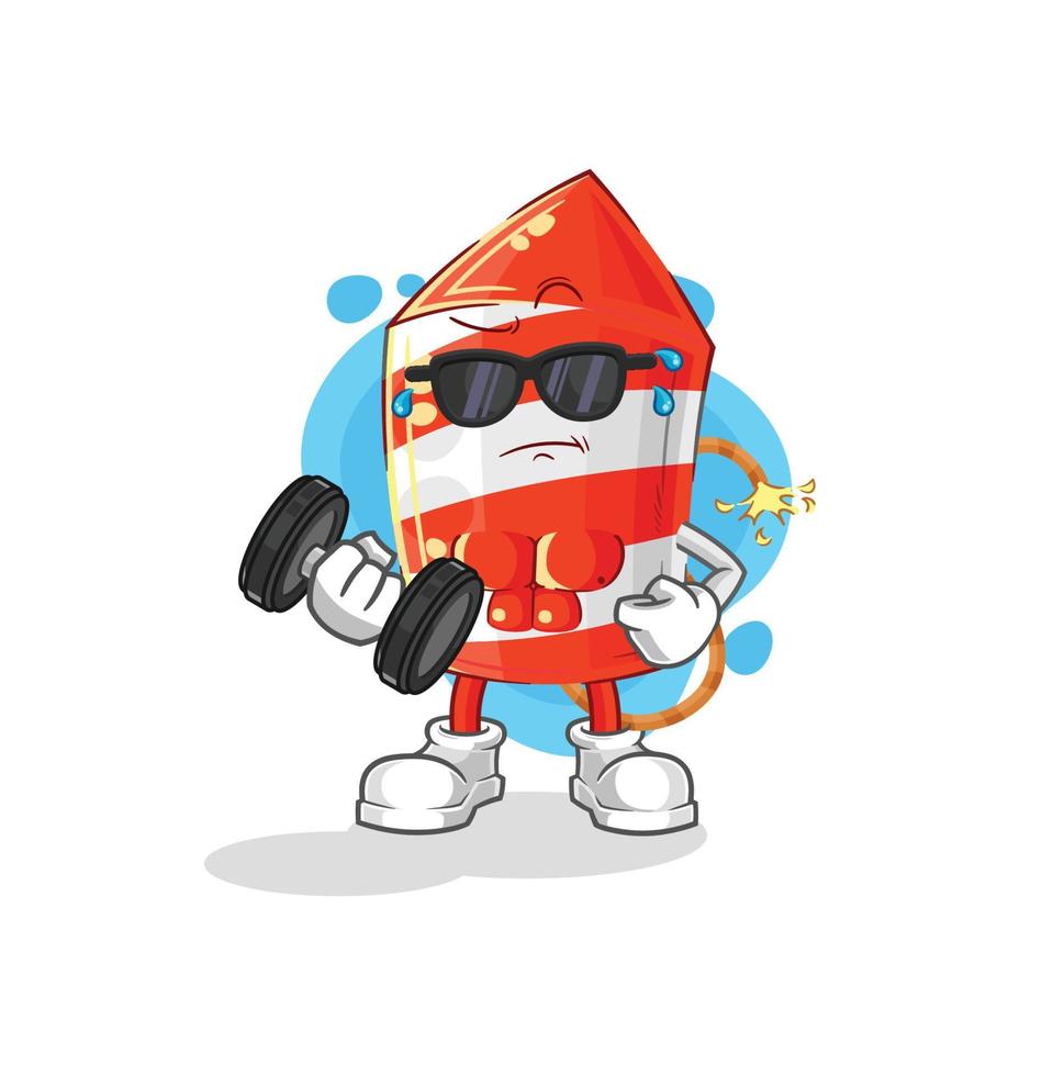 fireworks rocket character vector