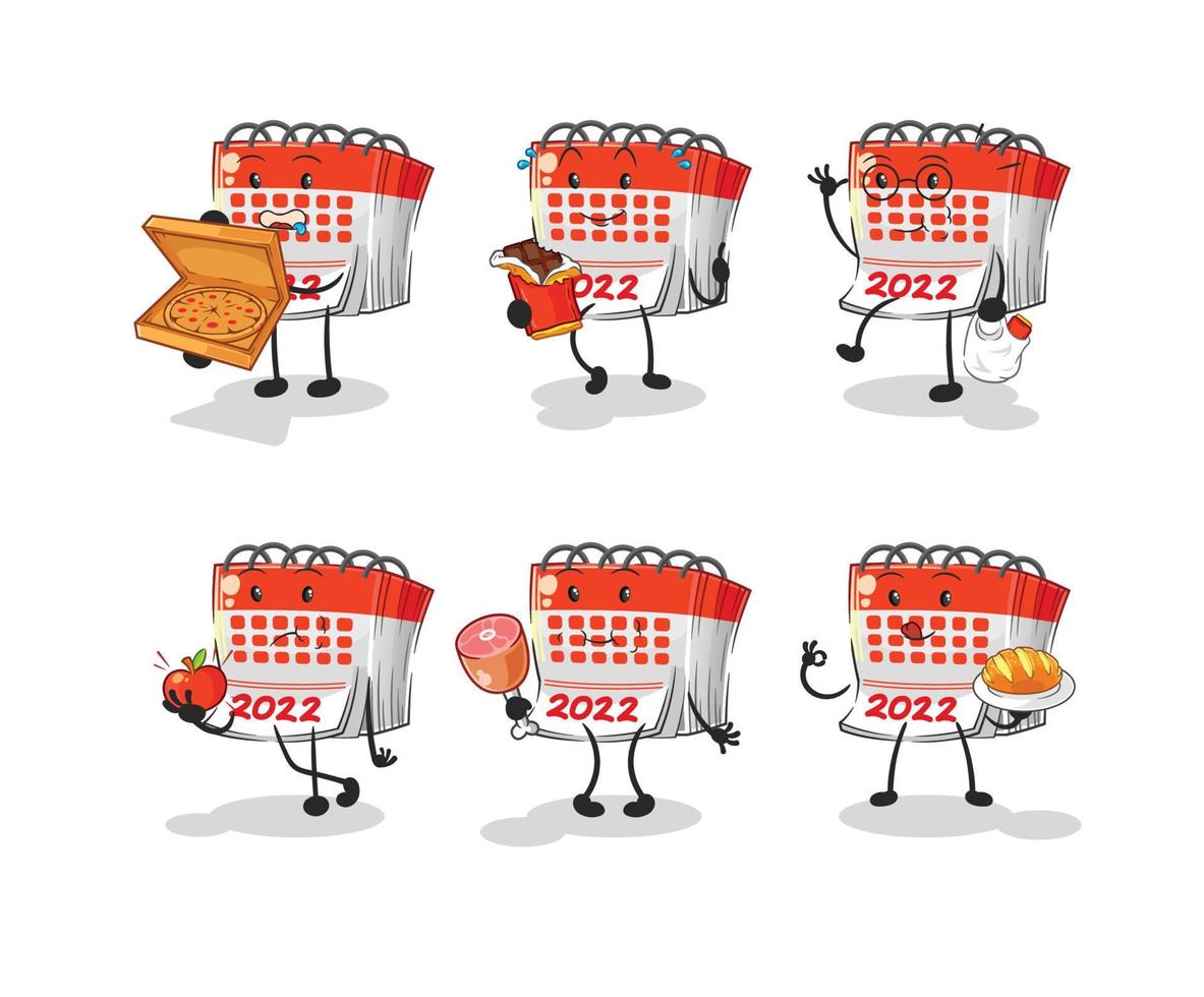 calendar cute cartoon vector