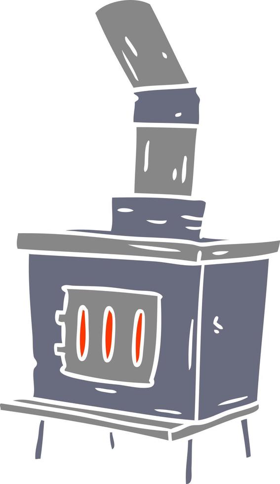 cartoon doodle of a house furnace vector