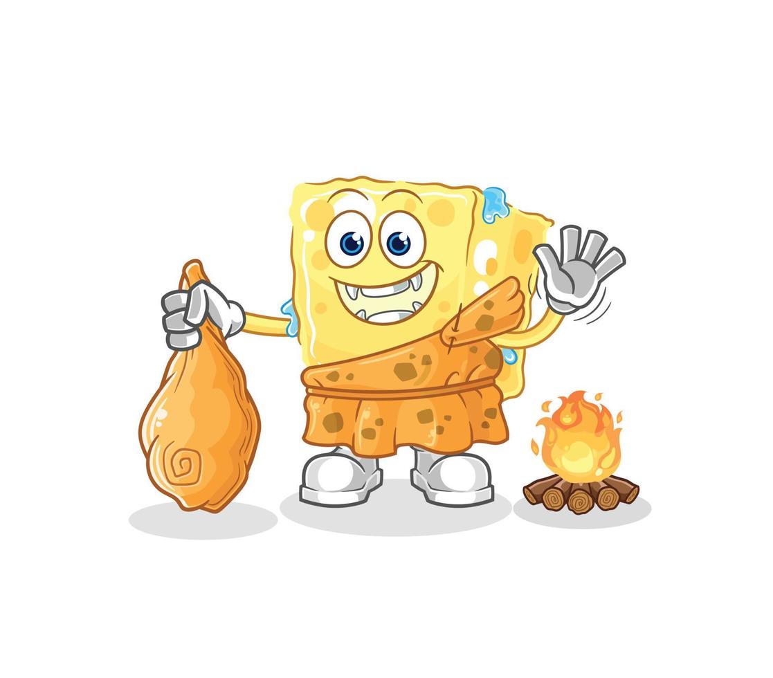 sponge character cartoon vector