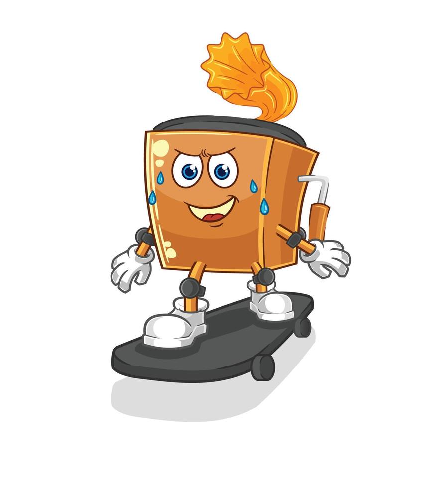 record player illustration character vector