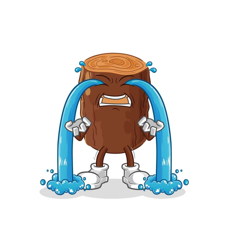 log cute cartoon character vector