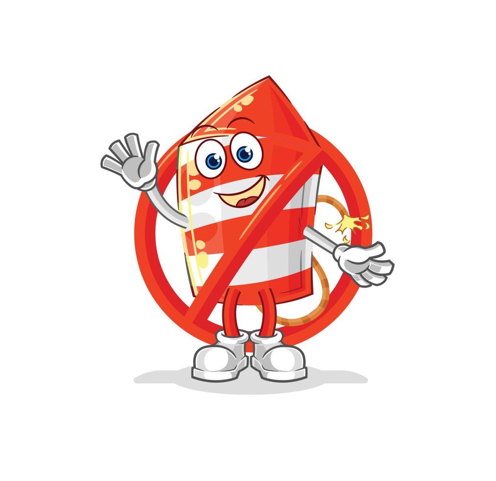 fireworks rocket character vector