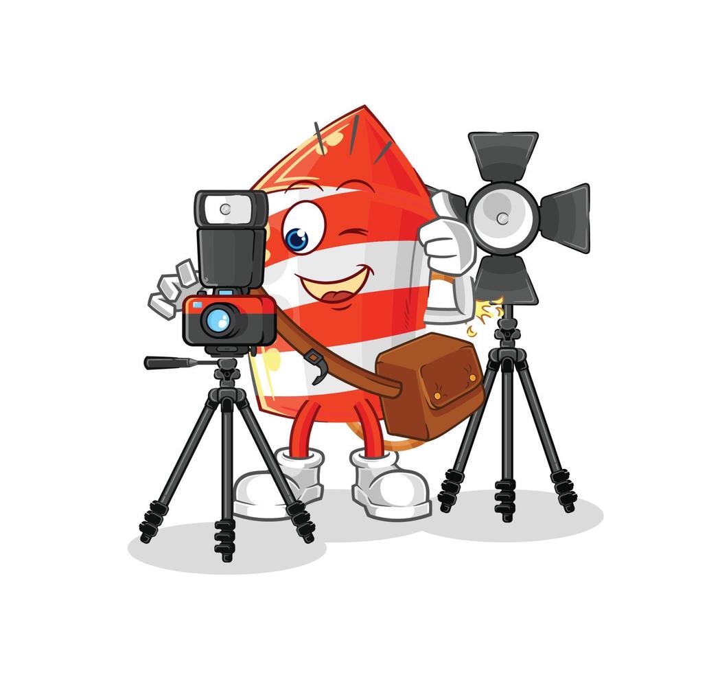 fireworks rocket character vector