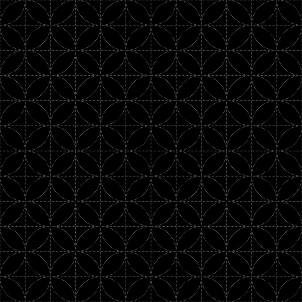 Dark seamless circle pattern. Pattern included in swatch. vector