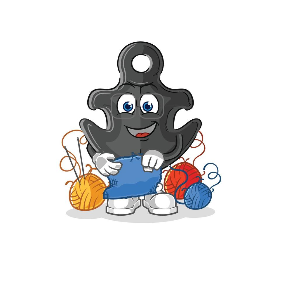 anchor cartoon mascot vector