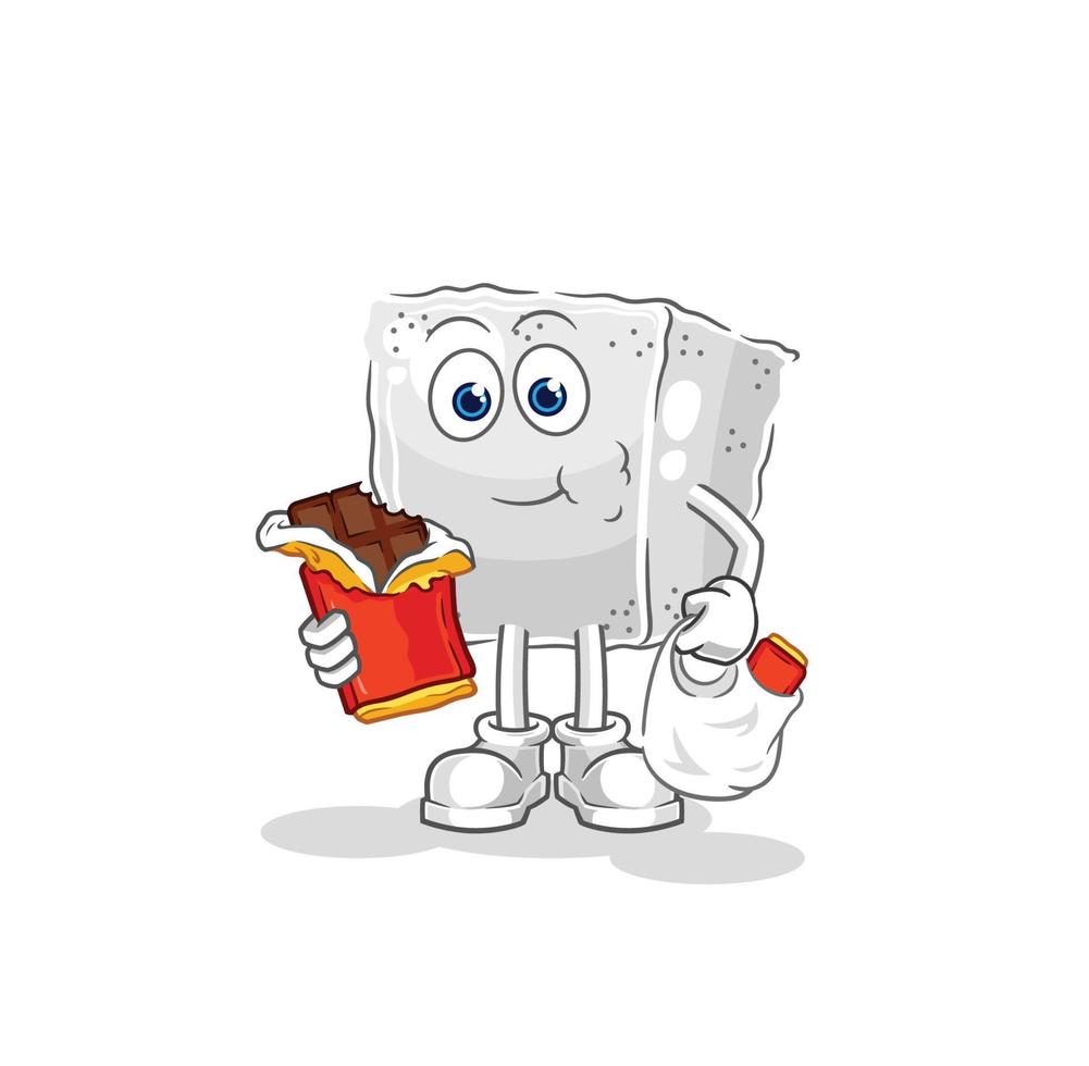 sugar cube cartoon vector