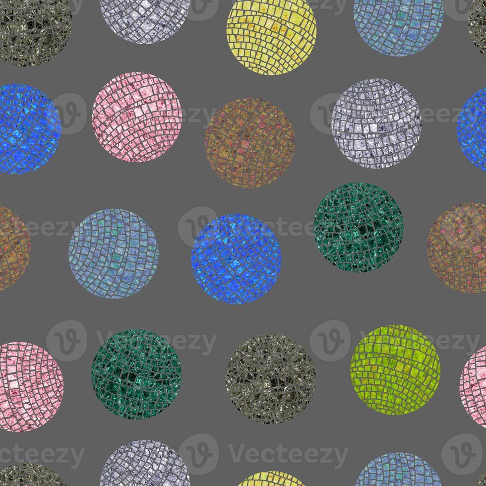 abstract mosaic isolated spheres seamless pattern background photo