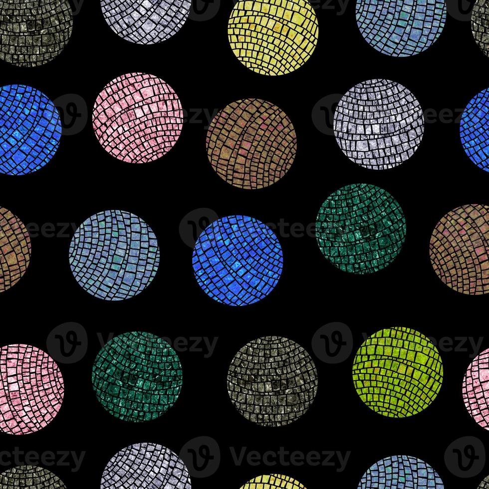 abstract mosaic isolated spheres seamless pattern background photo