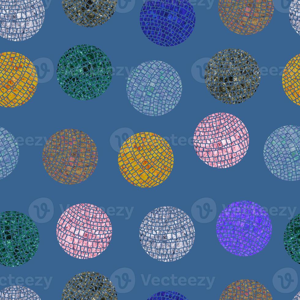 abstract mosaic isolated spheres seamless pattern background photo