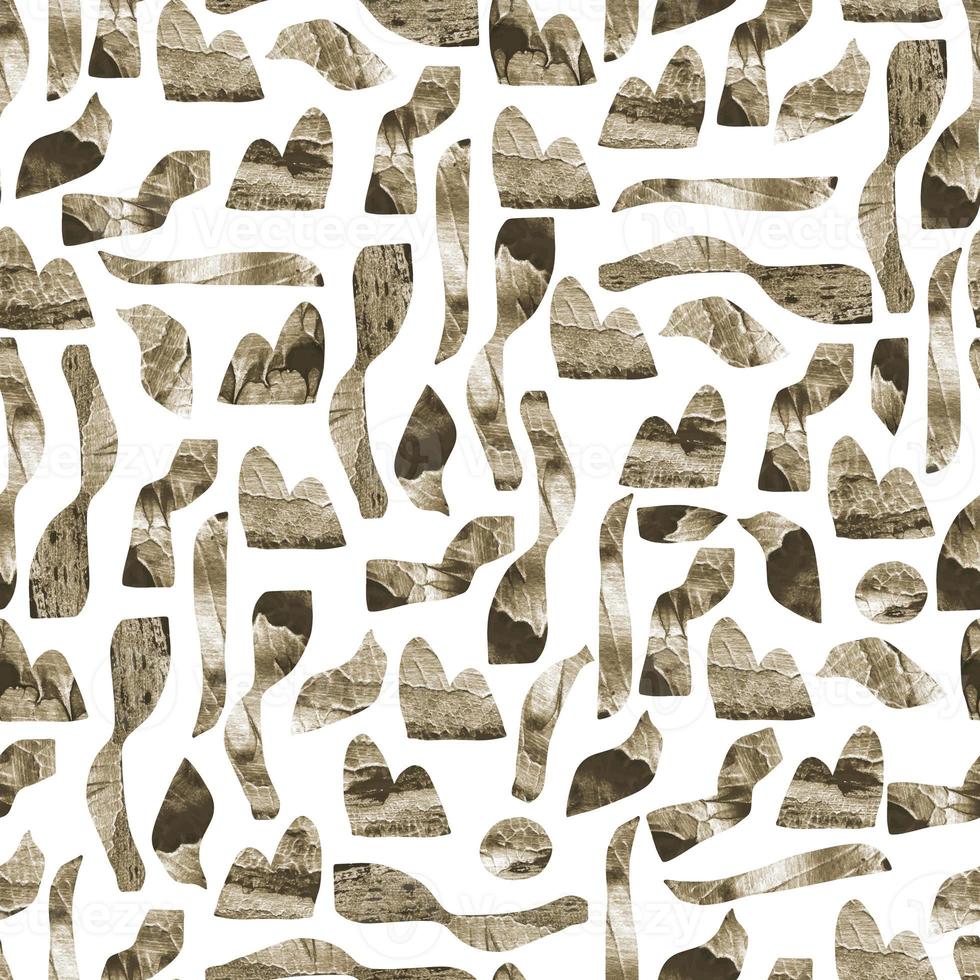 abstract seamless pattern of paint stains boho shapes photo