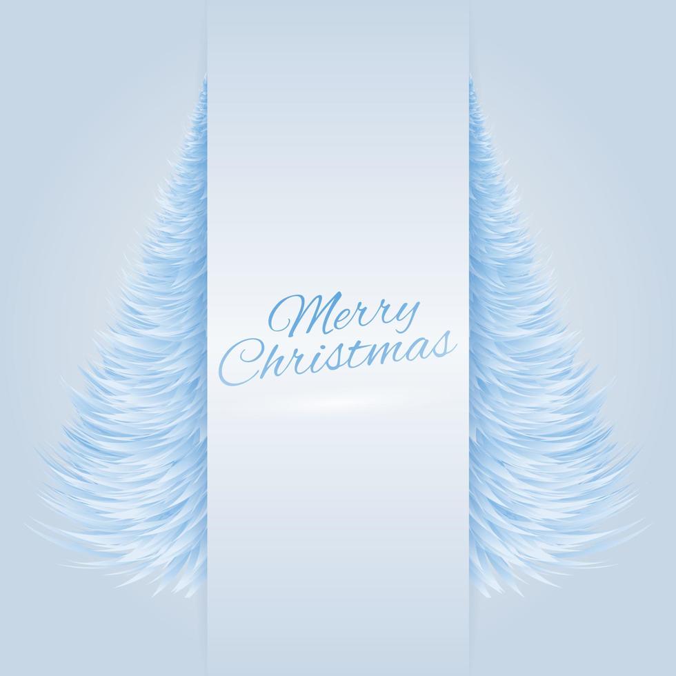 Merry Christmas Greeting Card with abstract Christmas tree. vector