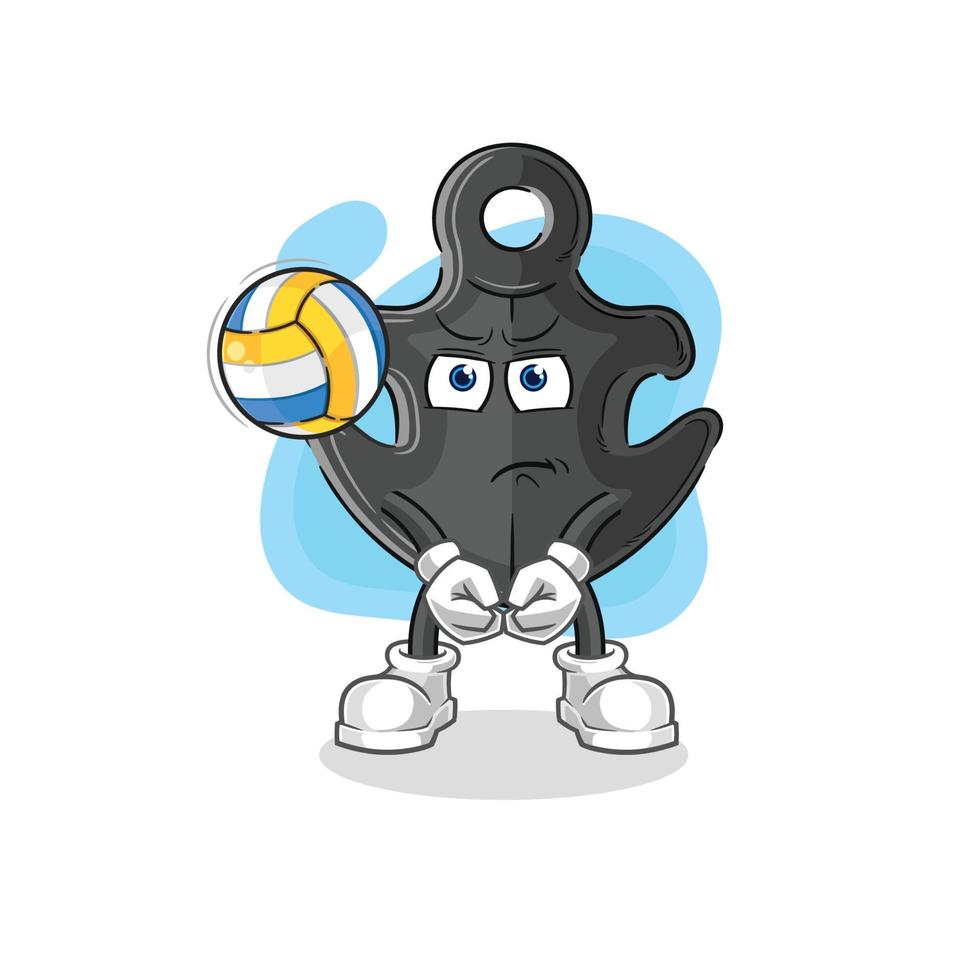 anchor cartoon mascot vector