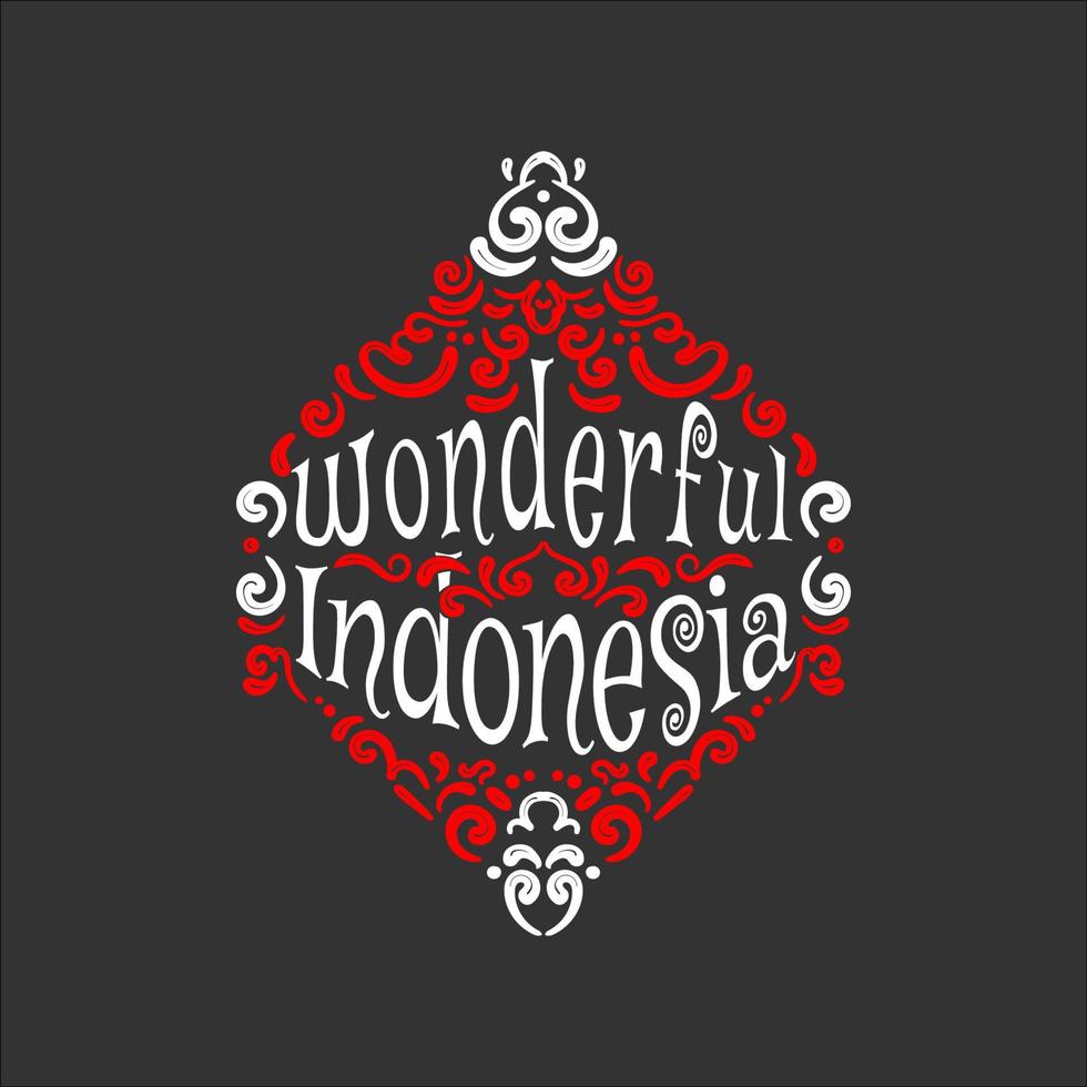 Wonderful Indonesia Lettering 10694886 Vector Art at Vecteezy