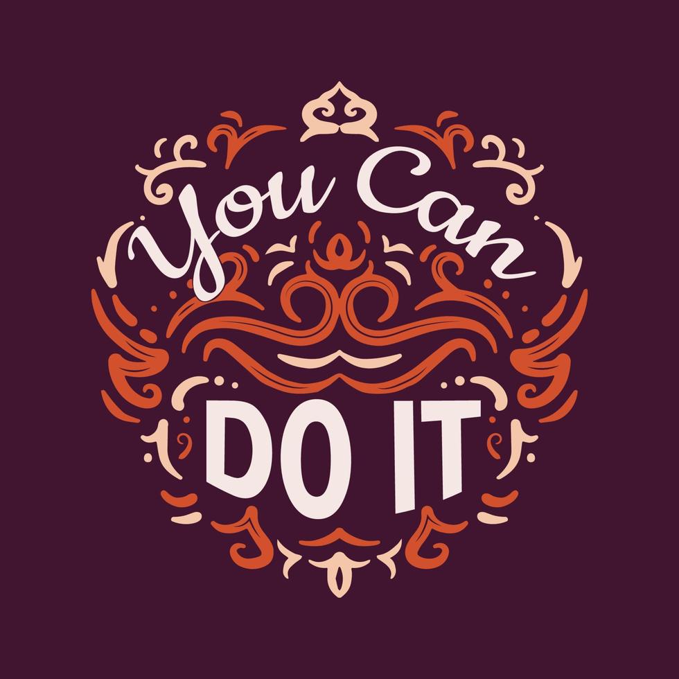 You can do it Lettering vector