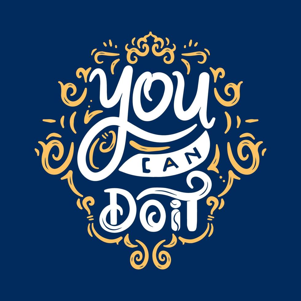 You can do it Lettering vector