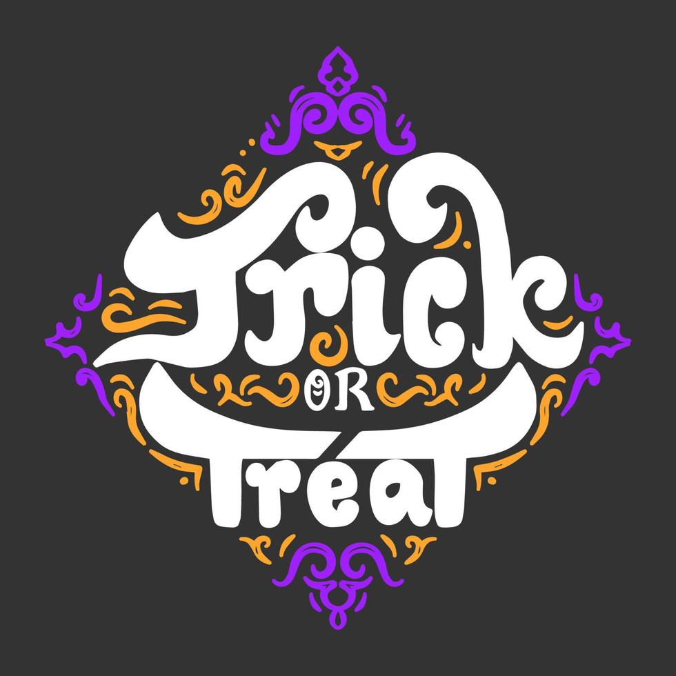 Trick or Treat Lettering vector