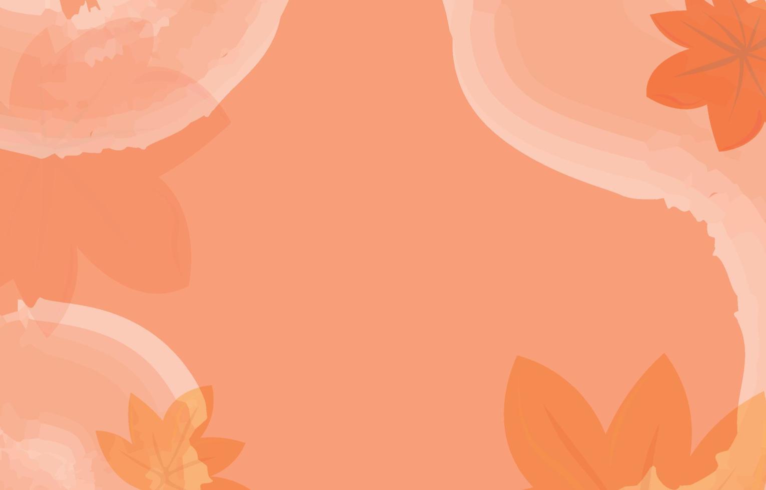 fondo mínimo de otoño decorado con hojas de color amarillo dorado y acuarela. concepto de caída, para papel tapiz, postales, tarjetas de felicitación, páginas web, pancartas, ventas en línea. ilustración vectorial vector
