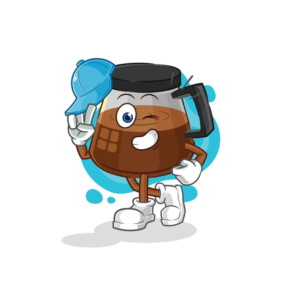 coffee machine vector character