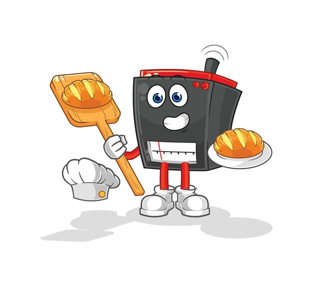 radio cartoon character vector