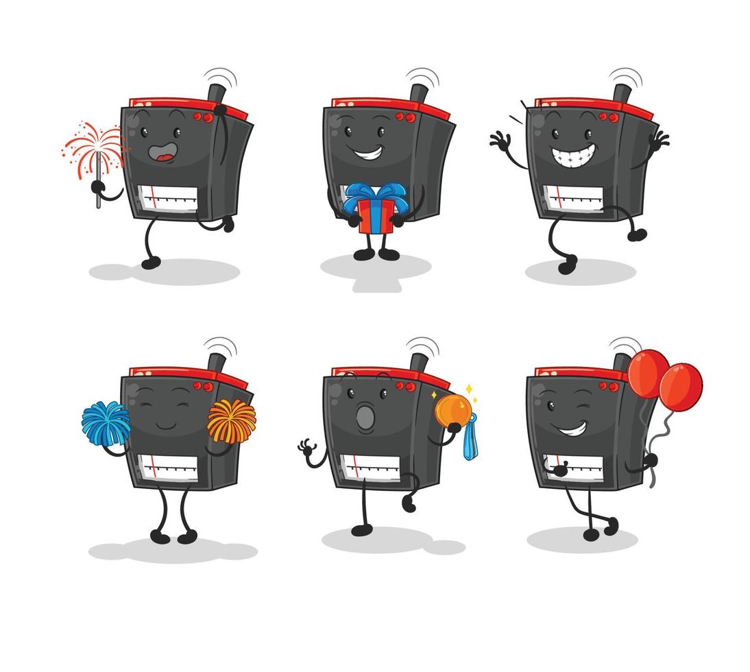 radio cartoon character vector