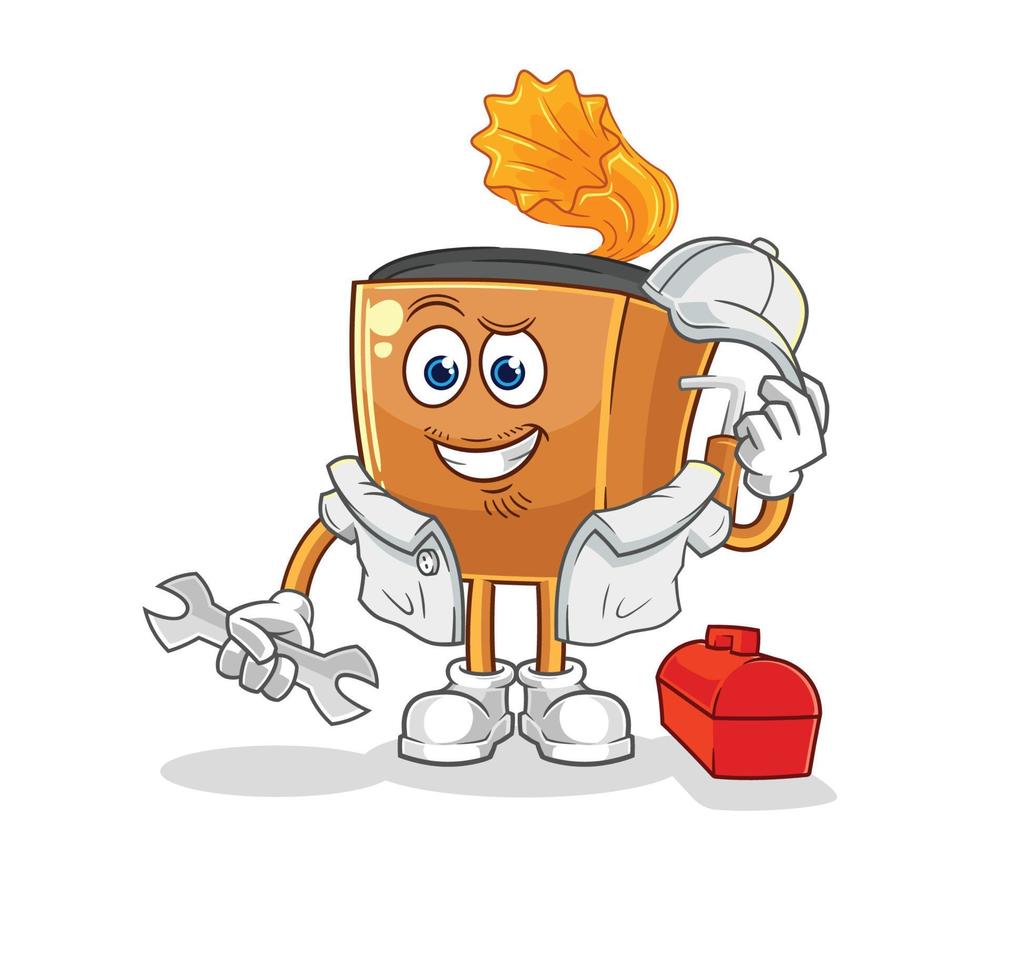 record player mascot vector