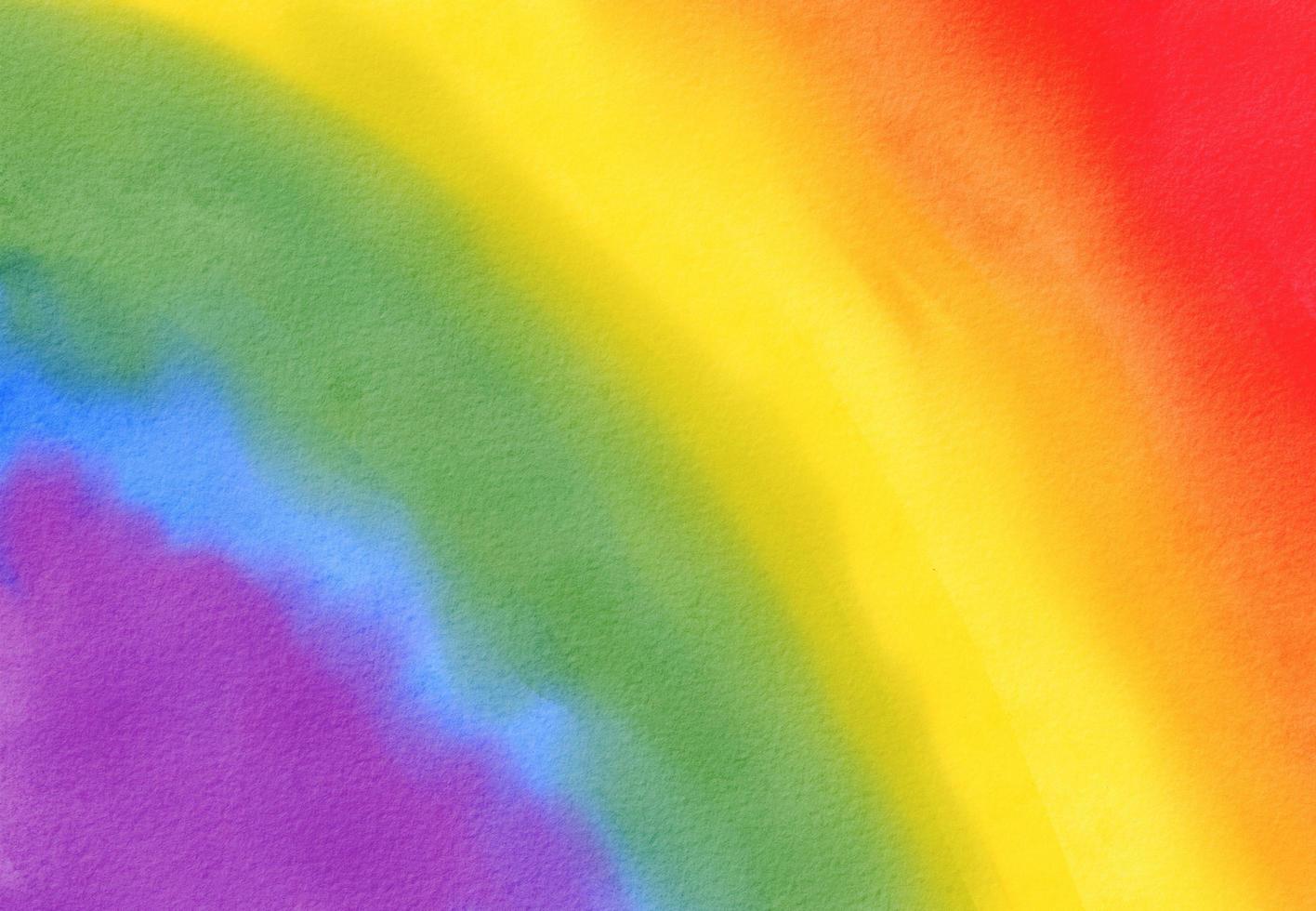 Rainbow watercolor  brush style background.LGBT  Pride month texture concept. photo
