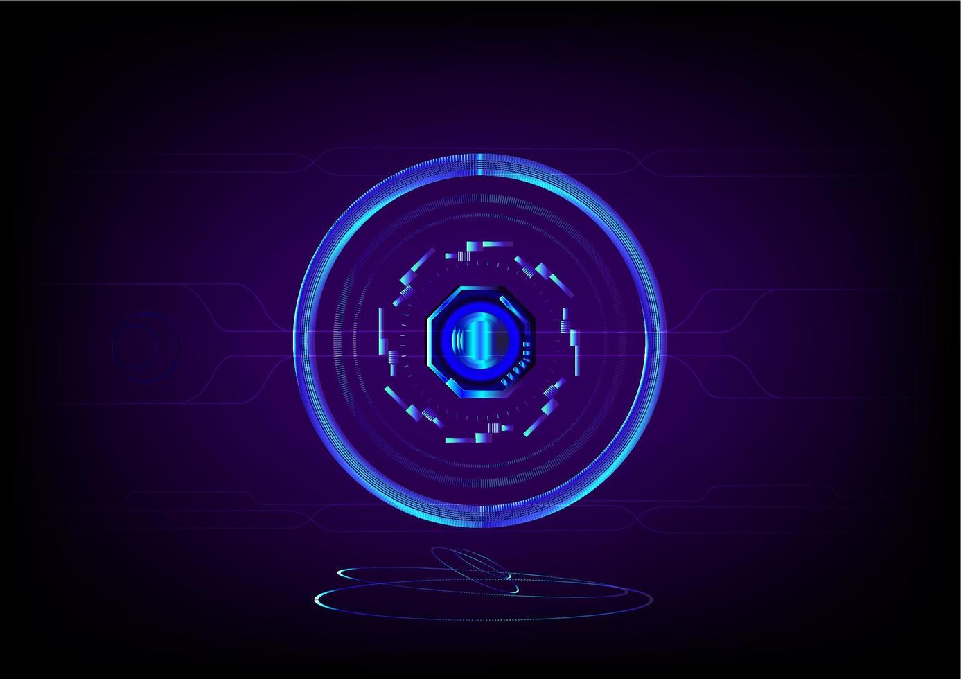 Circle tech technology fractal abstract background illustration photo
