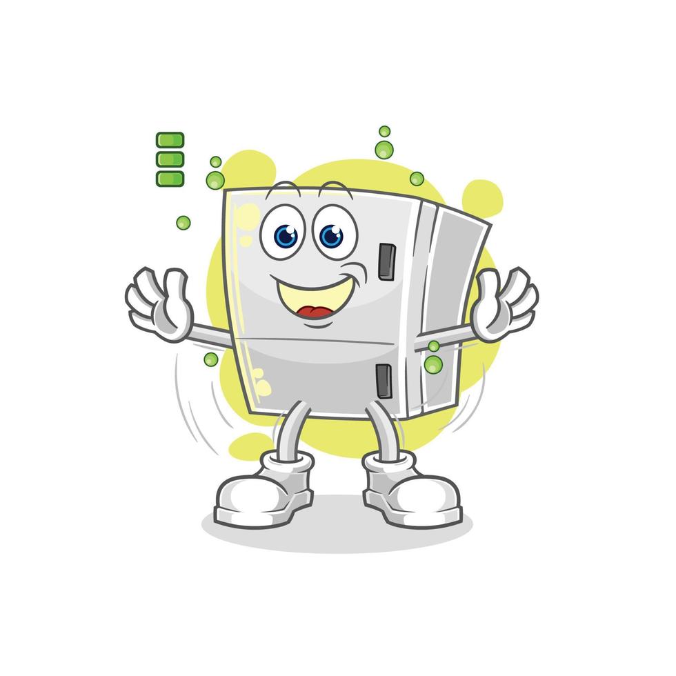 refrigerator mascot vector
