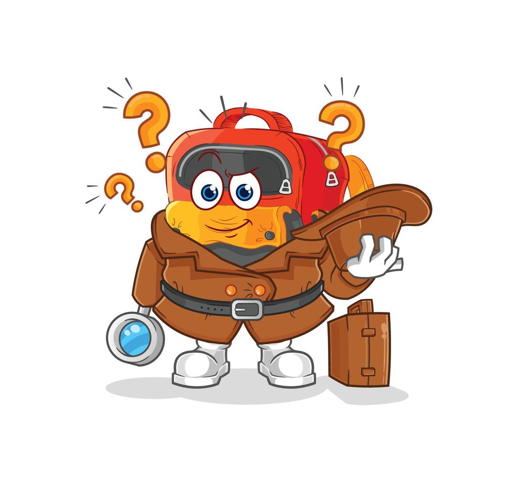 school backpack vector character