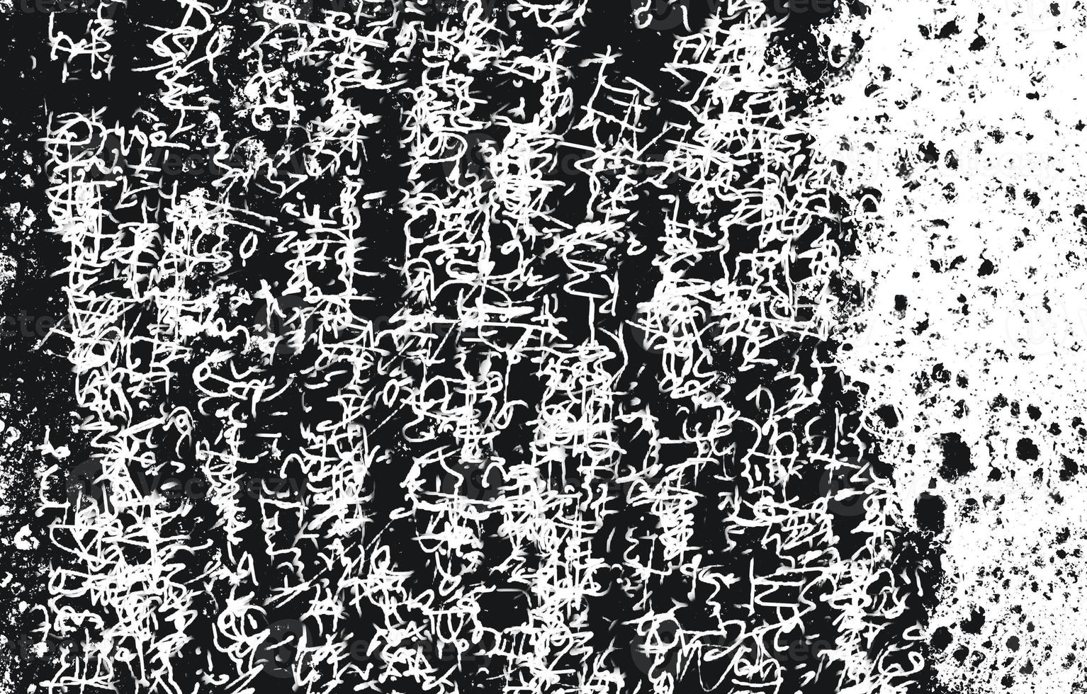 Distressed overlay texture of rusted peeled metal.Grunge Black And White Urban Texture. Dark Messy Dust Overlay Distress Background. photo