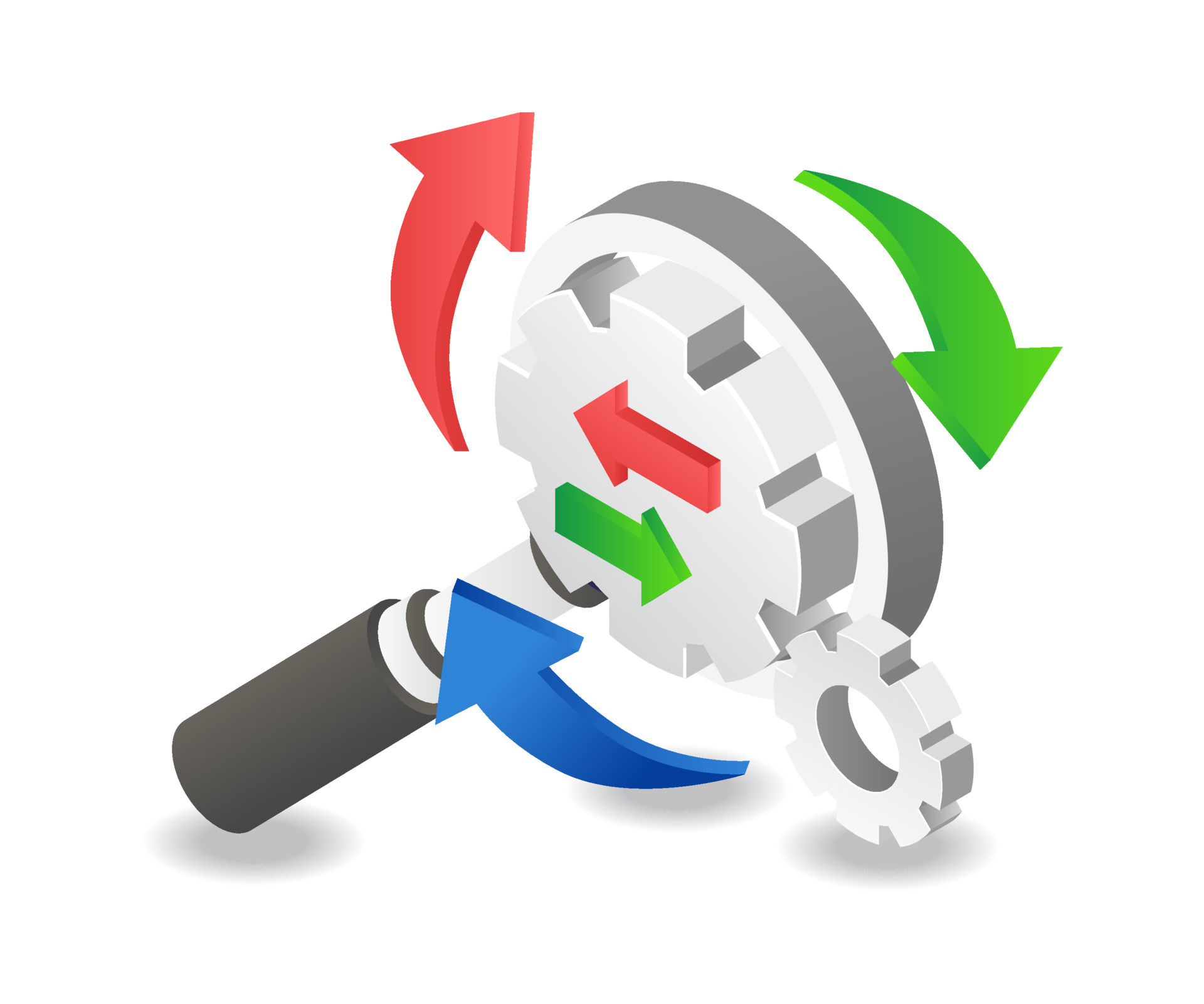 Automatic gear magnifier 10695337 Vector Art at Vecteezy