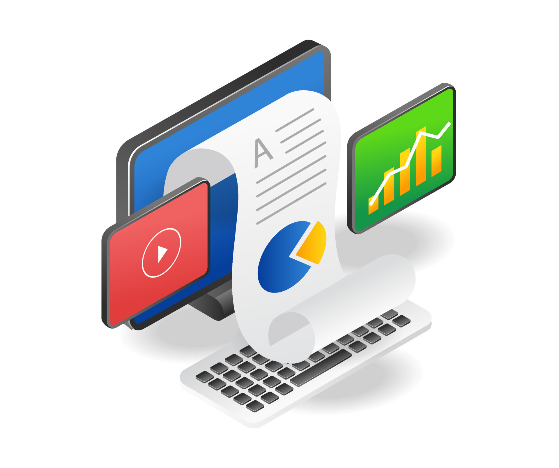 Content video analysis data 10695349 Vector Art at Vecteezy