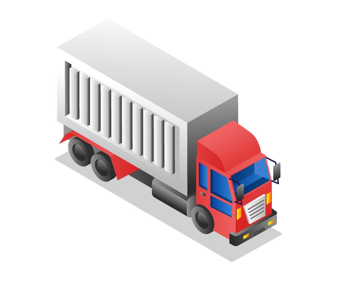 Logistics freight forwarder trailer truck vector