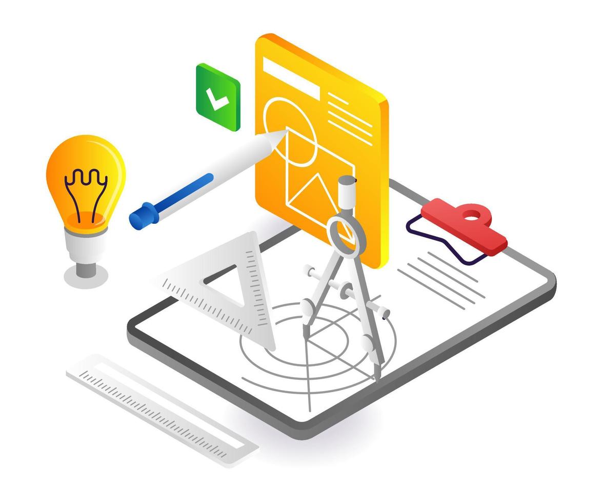 Technical drawing concept ideas vector