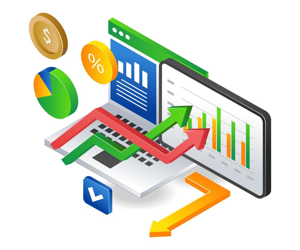 empresa emergente de análisis de datos informáticos vector